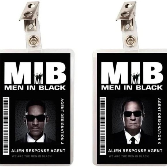 MIB Men in Black Agent K & J ID Set of 2 ID Badges - Picture 1 of 1